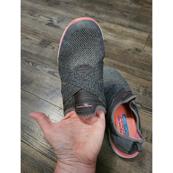 Sketchers Memory Foam Grey Slip On Shoes Air Cooled Pre-owned Size 8.5. Box40 - Picture 6 of 12
